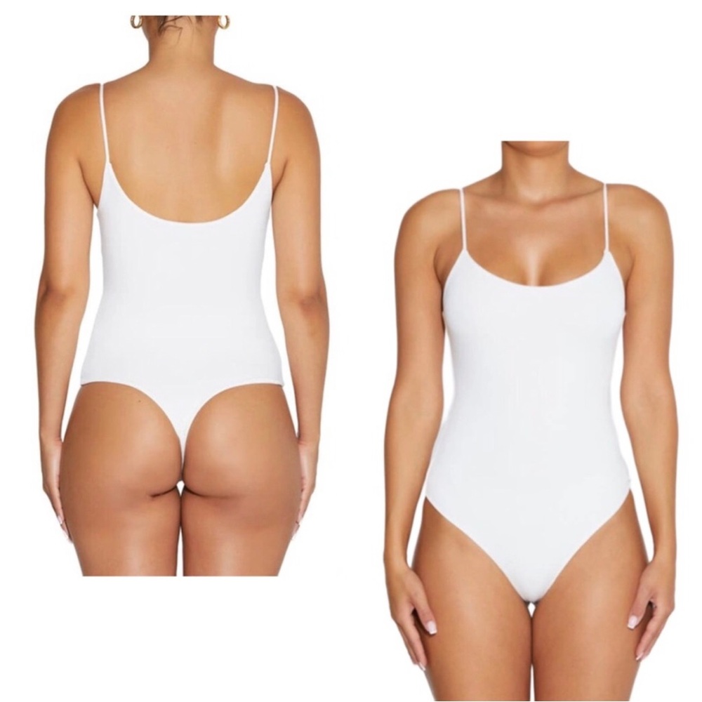 Naked Wardrobe Got the Scoop White Size Medium NWOT